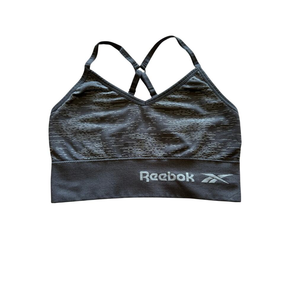 Reebok Gray Performance Seamless Longline Sports Bra Women's M
